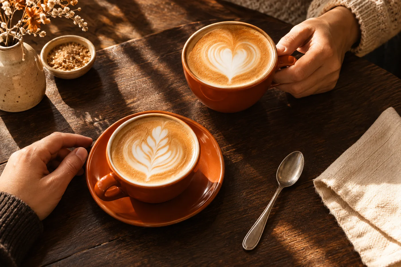 Bir kafe masasında paylaşılan kahve molasının temsili görseli